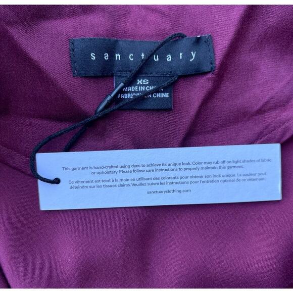 Sanctuary Satin Slip Midi Dress in Purple - Size XS - Picture 7 of 15